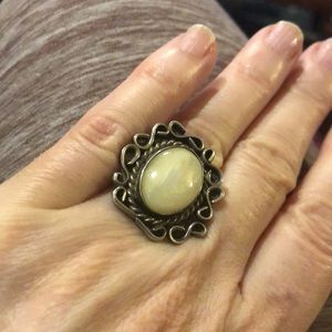 Mother of Pearl and sterling ring